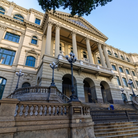 Fachada da Biblioteca Nacional, que segue sem diretor há mais de um mês