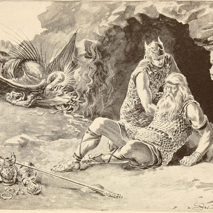 O herói do Norte, Siegfried, ampara Beowulf, herói dos anglo-saxões