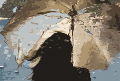 Detalhe da capa de "Quando cheguei", coletânea de crônicas de Carolina Vigna