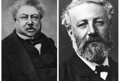 Alexandre Dumas e Jules Verne, autores de “Pedro e a gansa mágica” e “As aventuras da família Raton”, respectivamente