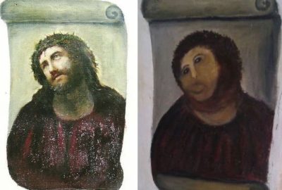 Ecce Homo, de Elías García Martínez, e o restauro realizado por Cecilia Giménez
