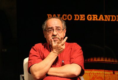 Flávio Moreira da Costa no Paio Literario. Foto: Matheus Dias/Nume