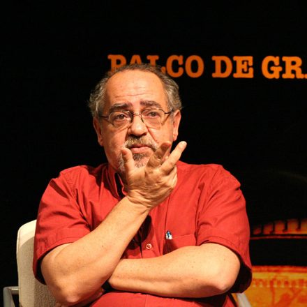 Flávio Moreira da Costa no Paio Literario. Foto: Matheus Dias/Nume