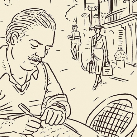 Detalhe da capa de “Hemingway e Paris: um caso de amor”, de Benjamin Santos