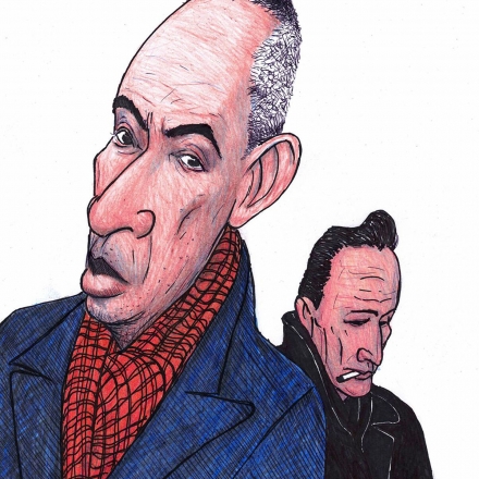 Ilustração: Kamel Daoud e Albert Camus por Mello