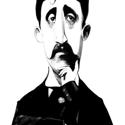 Ilustração: Marcel Proust por Fabio Miraglia