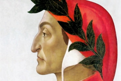 O poeta italiano Dante  Alighieri, morto há 700 anos