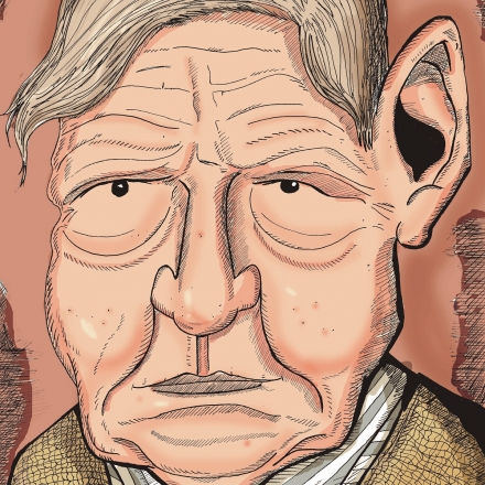 Ilustração: W. H. Auden por Dê Almeida