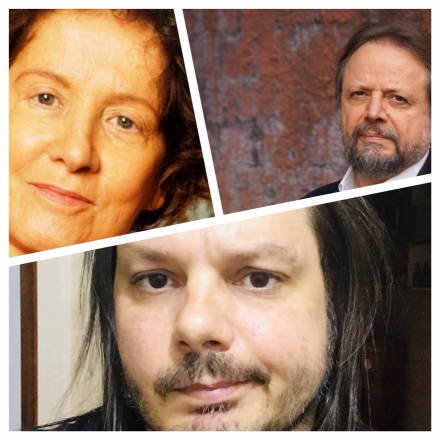 Os autores Maria José Silveira, Cristovão Tezza e Santiago Nazarian, finalistas do prêmio Oceanos