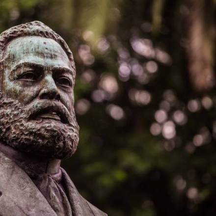 Busto do abolicionista e escritor Luiz Gama, na cidade de São Paulo