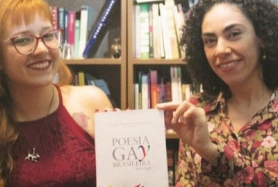 Amanda Machado e Marina Moura organizadora da antologia Poesia gay brasileira