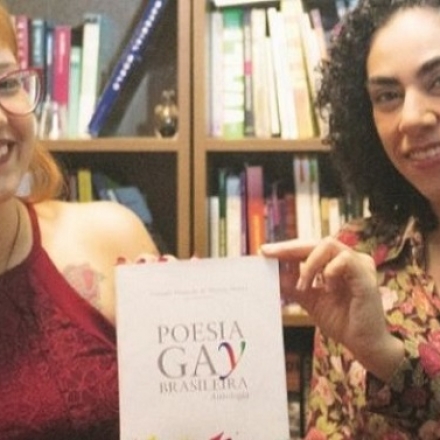 Amanda Machado e Marina Moura organizadora da antologia Poesia gay brasileira