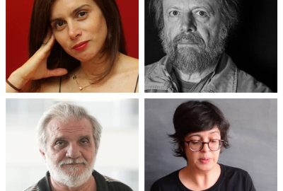 De cima para baixo, os autores Priscila Gontijo, Cristovão Tezza, Raimundo Carrero e Angélica Freitas